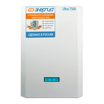 Однофазный стабилизатор напряжения Энергия Ultra 7500 - Стабилизаторы напряжения - Однофазные стабилизаторы напряжения 220 Вольт - Энергия Ultra - . Магазин оборудования для автономного и резервного электропитания Ekosolar.ru в Пятигорске